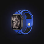 Electric Cobalt dual-tone sport band shown on a watch; watch not included