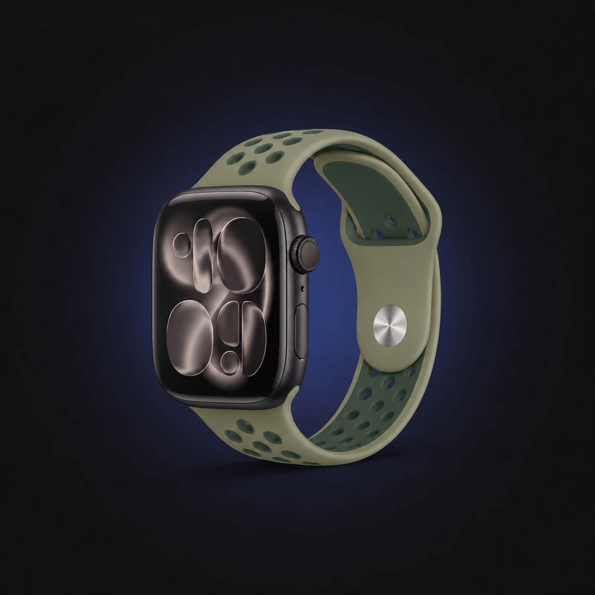 Sage Graphite dual-tone sport band shown on a watch; watch not included
