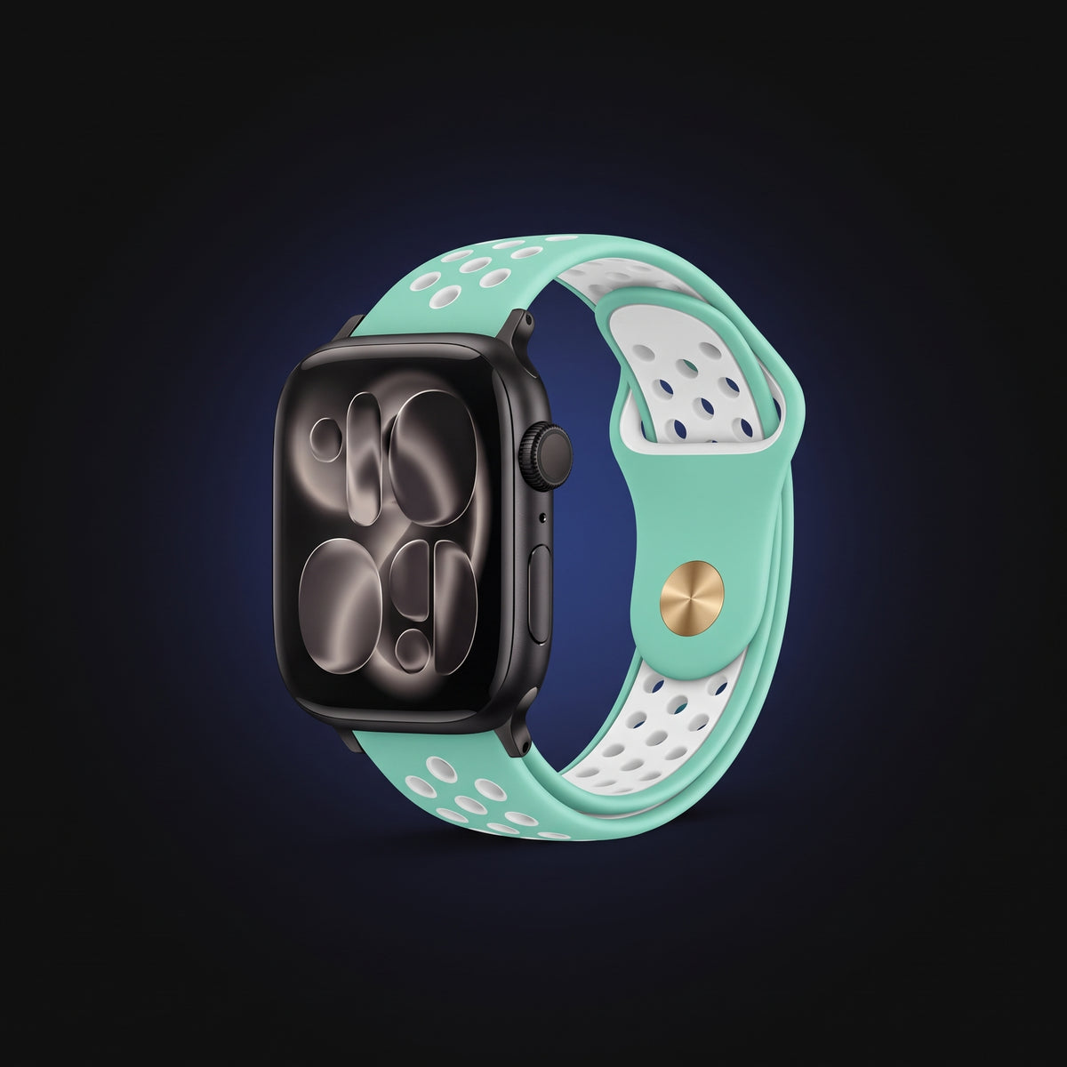 Mint Frost dual-tone sport band shown on a watch; watch not included