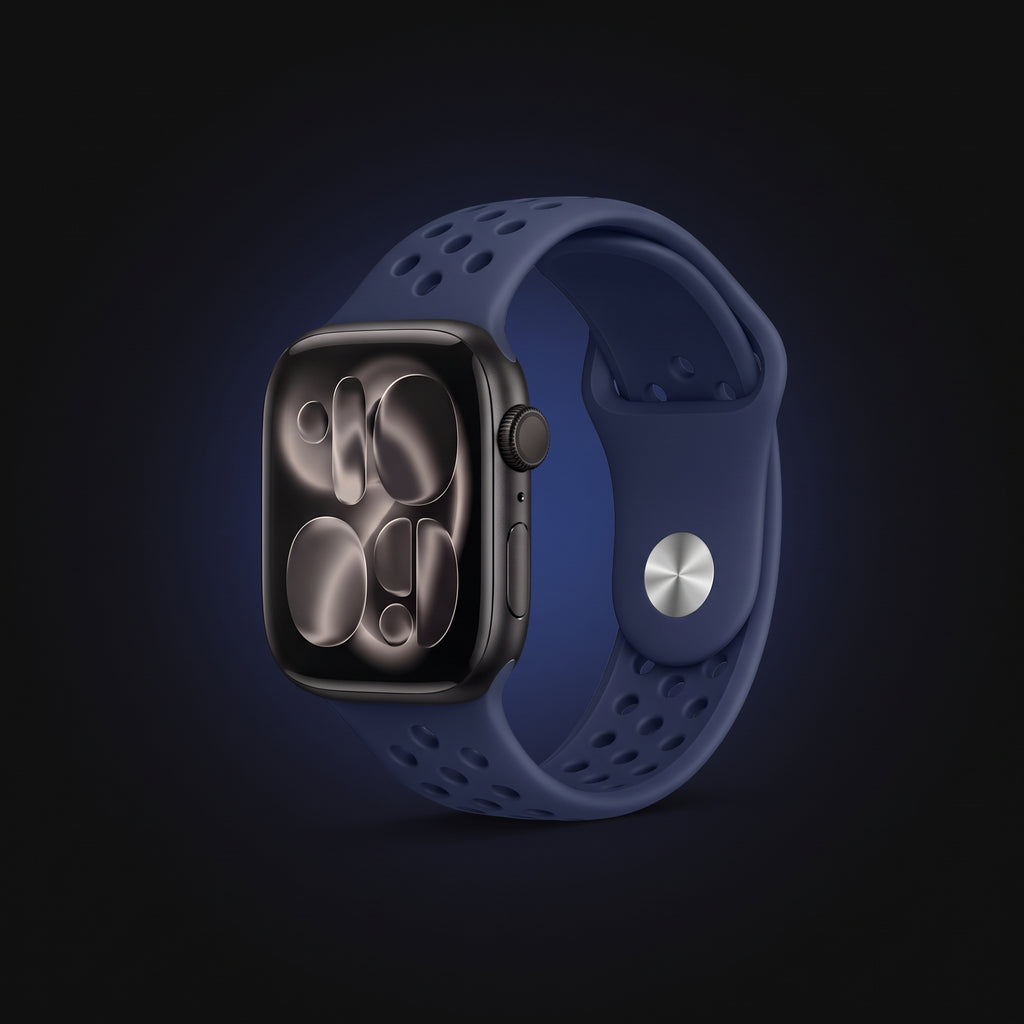 Midnight Navy dual-tone sport band shown on a watch; watch not included