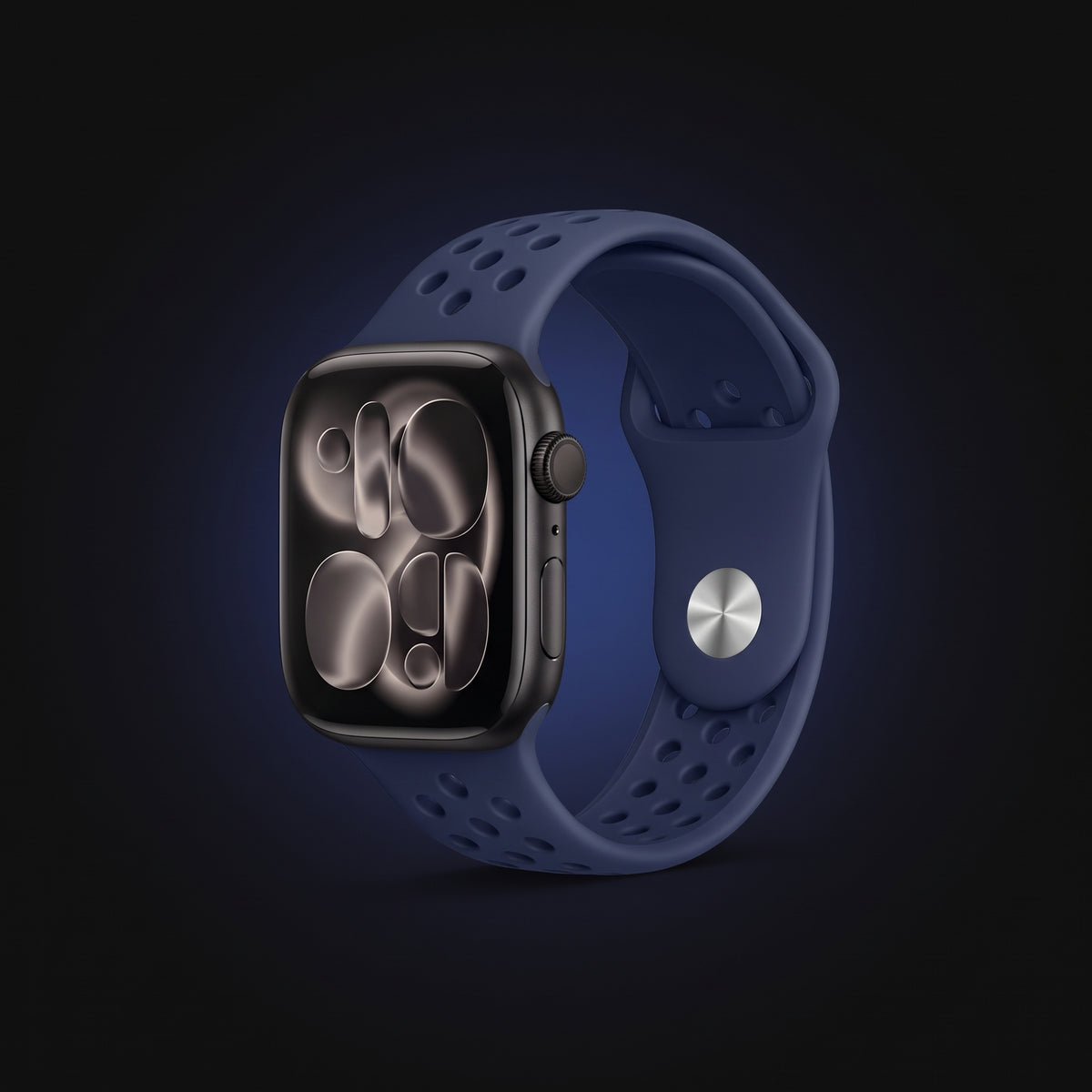 Midnight Navy dual-tone sport band shown on a watch; watch not included