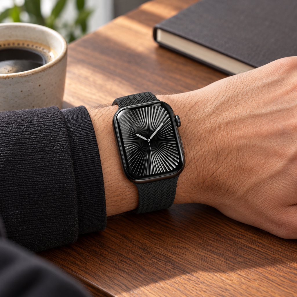 HK11 Pro Max black watch worn on a wrist