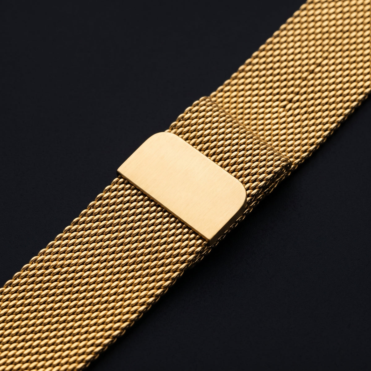 Stainless steel mesh and clasp detail